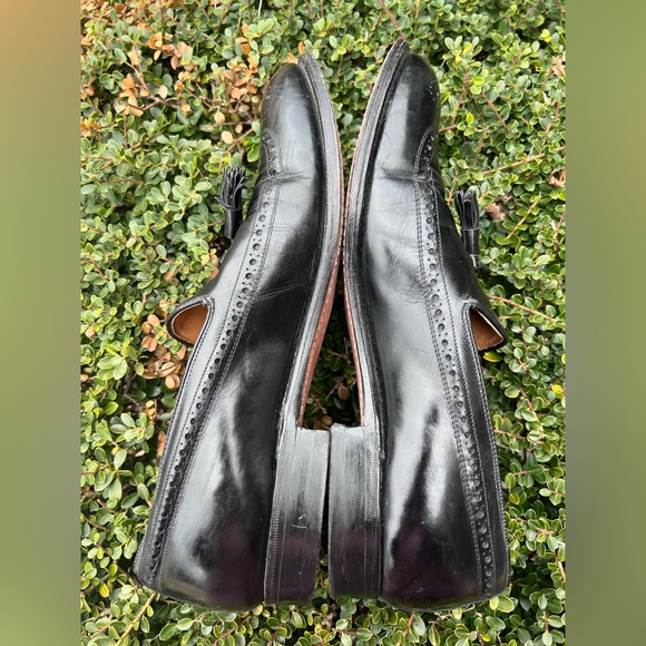Frank Brothers Slip-On Black Leather Tassel Loafers Mens Sz 10.5 VTG Made In USA main image 11